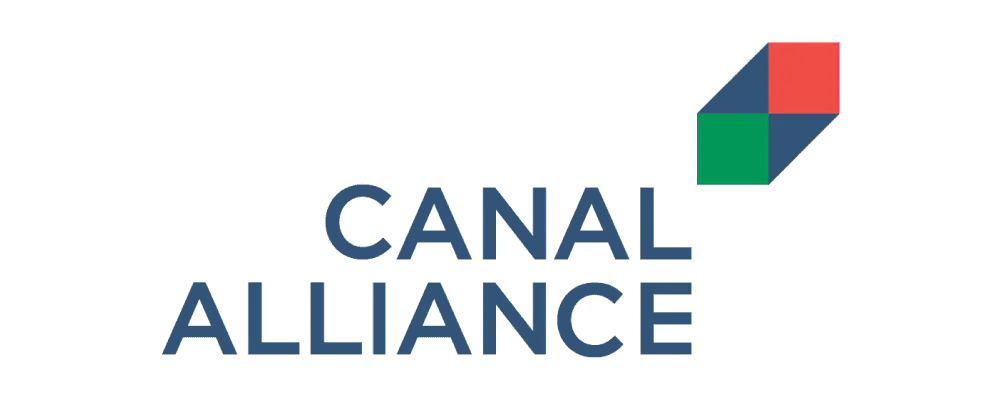 Canal Alliance logo blue, green, and red