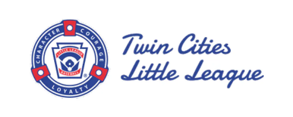 Twin Cities Little League logo red, white, and blue