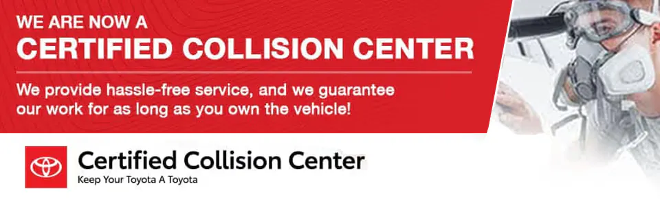 Certified Collision Center Banner | Toyota of Gastonia