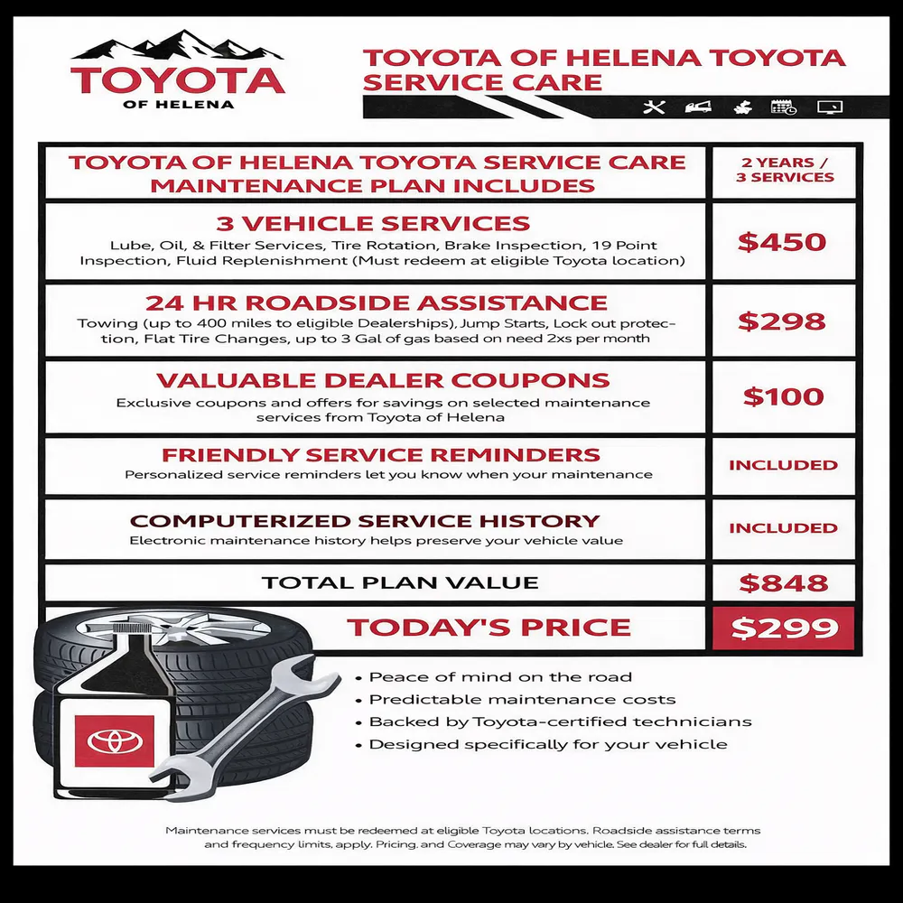 TOYOTA OF HELENA TOYOTA SERVICE CARE | Toyota of Helena