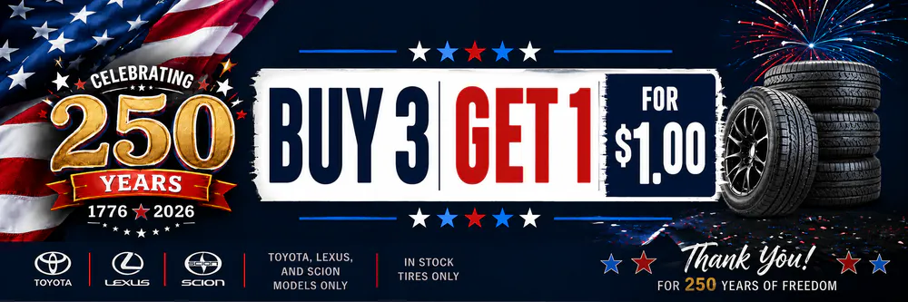 Buy 3 Tires, Get 1 for $1 | Toyota of Hollywood