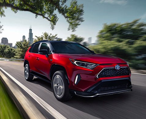 Toyota RAV4 driving on road