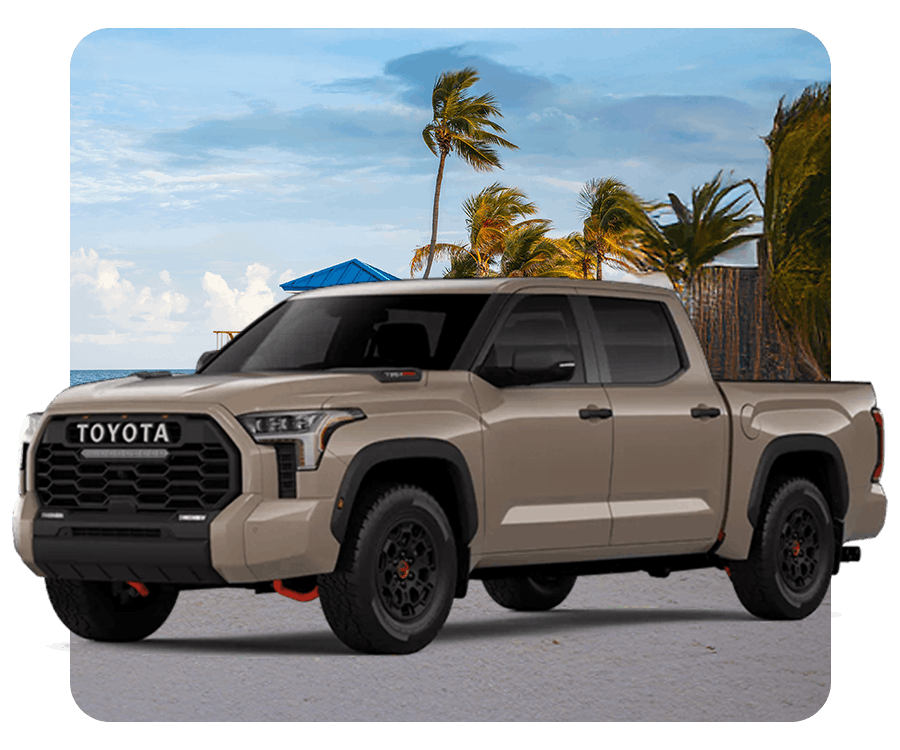 Toyota Truck with Palm trees in the background