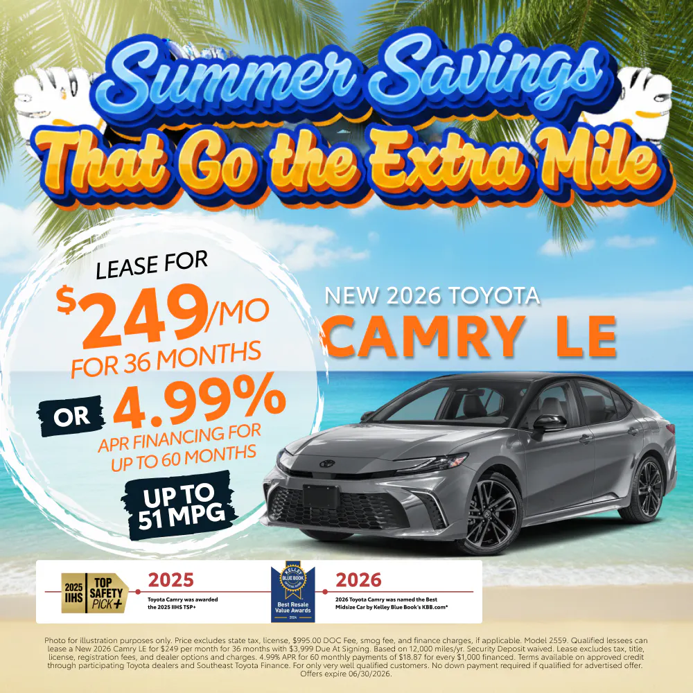 New 2026 Toyota Camry LE |  Toyota of Montgomery