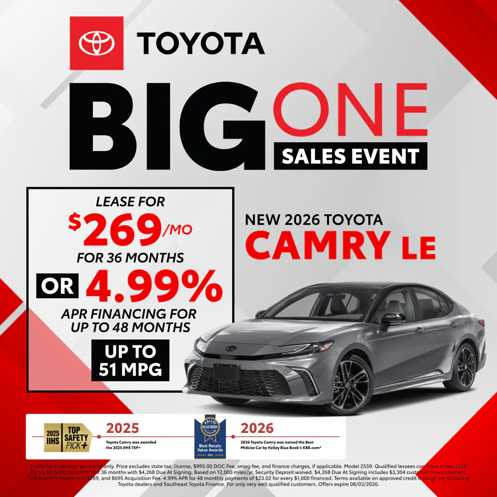 New 2026 Toyota Camry LE |  Toyota of Montgomery