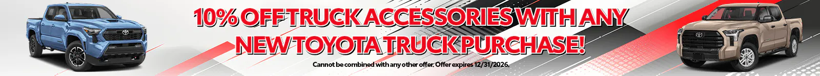 10% off Truck accessories