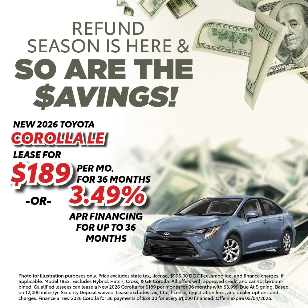 New 2026 Toyota Corolla LE |  Toyota of Montgomery