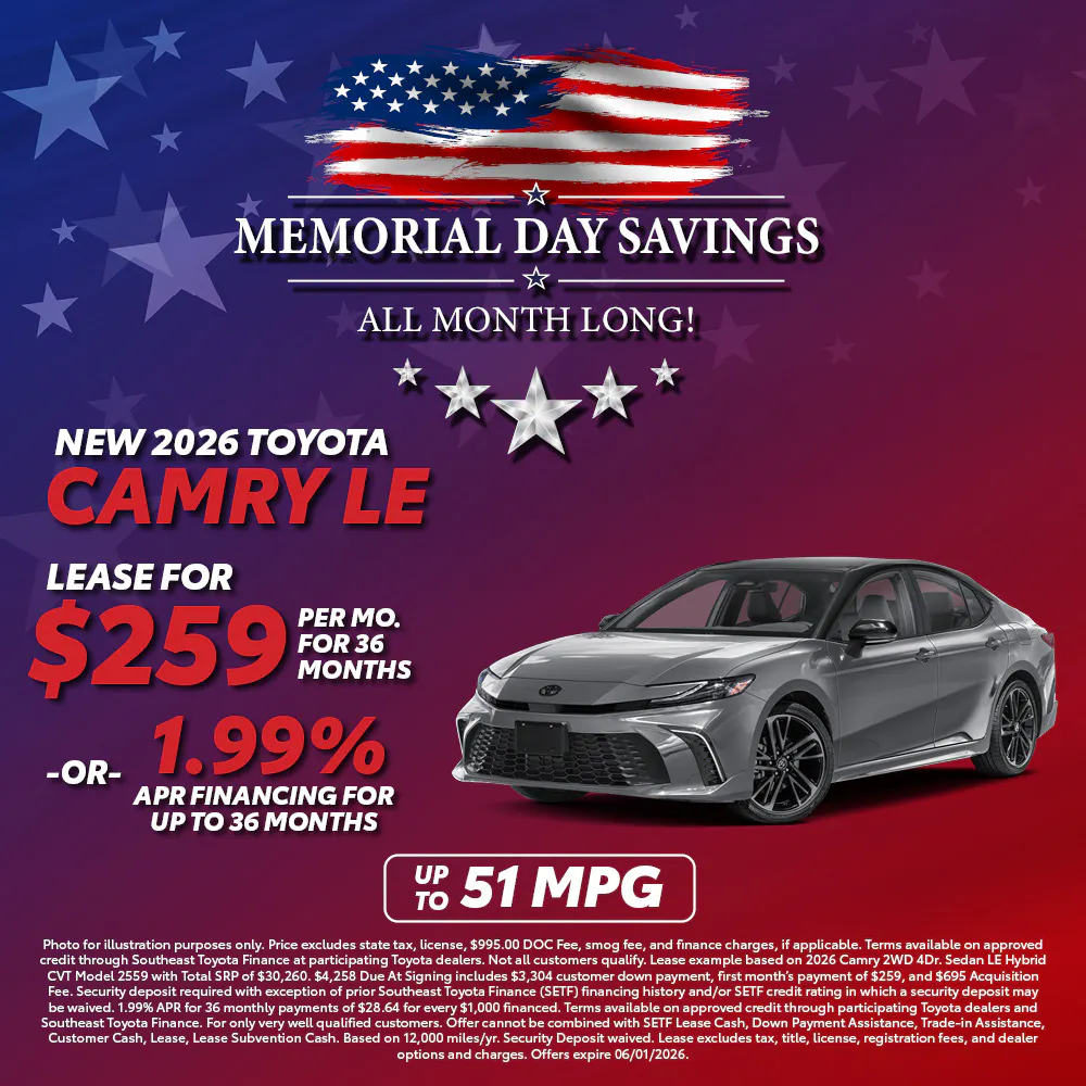 New 2026 Toyota Camry LE |  Toyota of Montgomery
