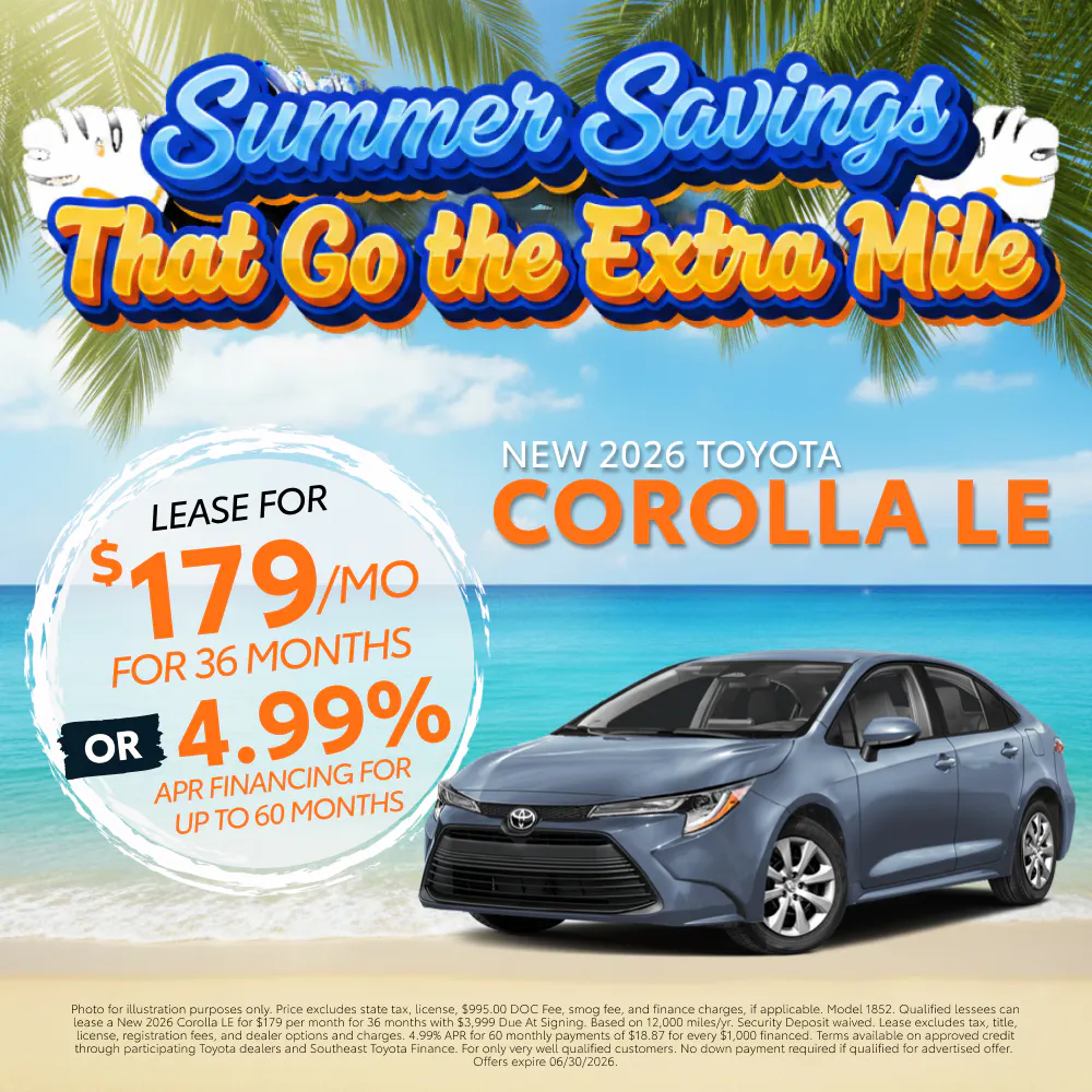 New 2026 Toyota Corolla LE |  Toyota of Montgomery