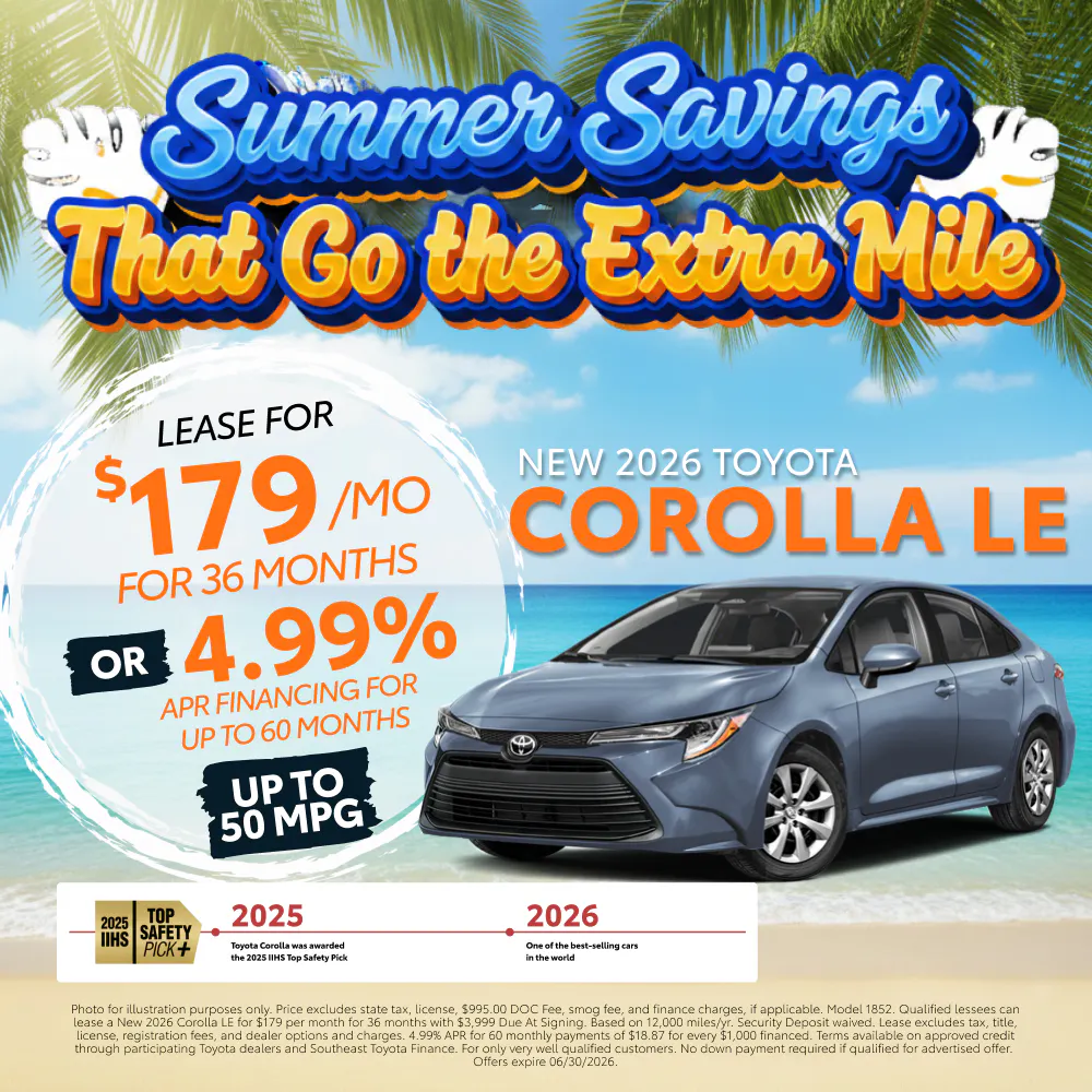 New 2026 Toyota Corolla LE |  Toyota of Montgomery