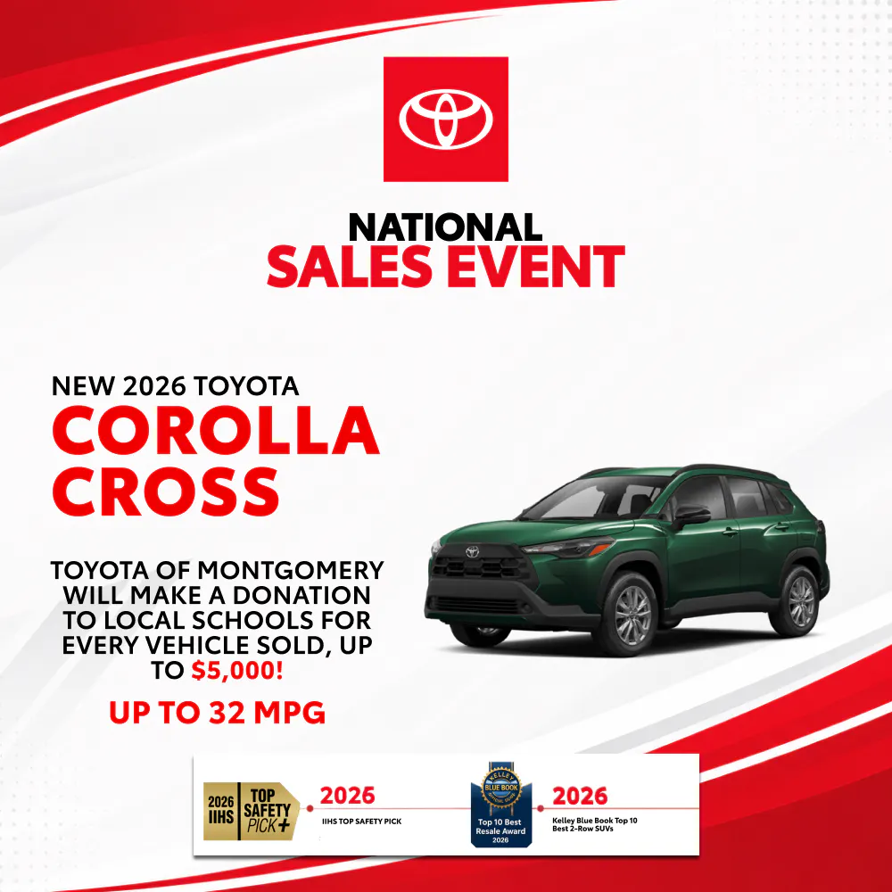 New 2026 Toyota Corolla Cross |  Toyota of Montgomery