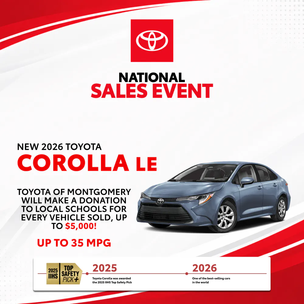 New 2026 Toyota Corolla LE |  Toyota of Montgomery