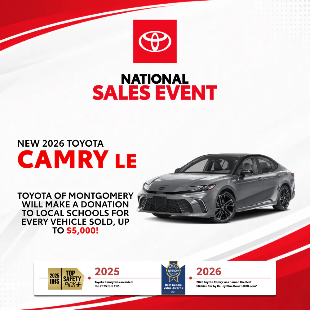 New 2026 Toyota Camry LE |  Toyota of Montgomery