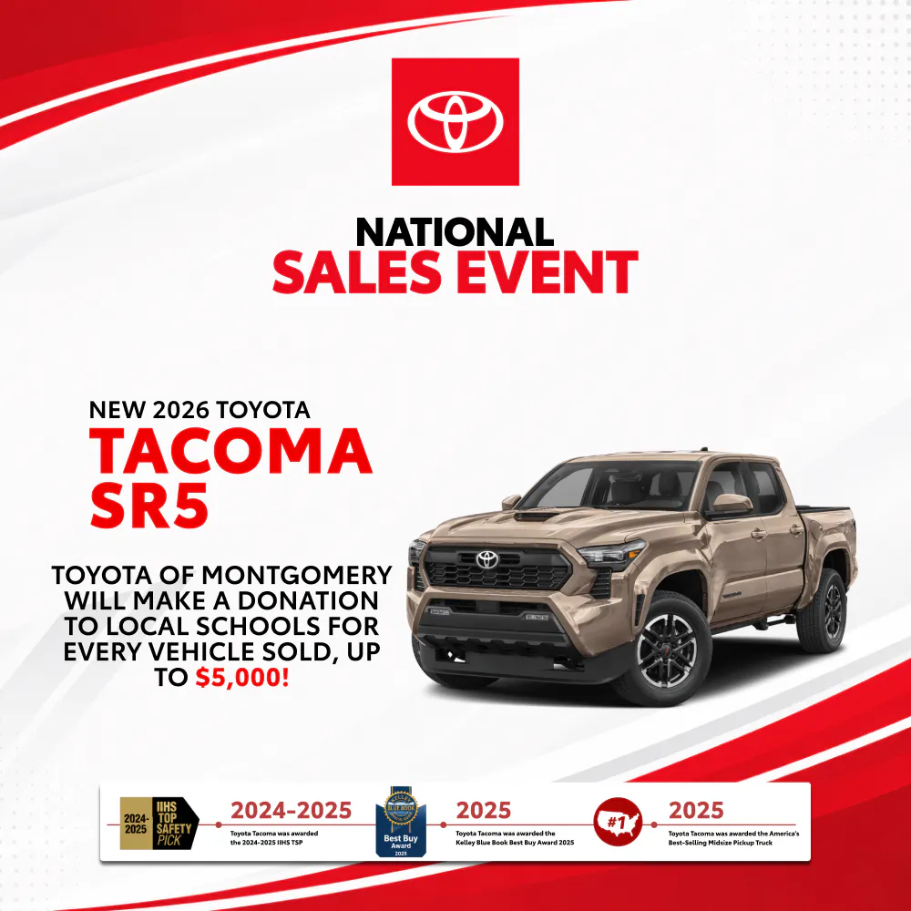 New 2026 Toyota Tacoma SR5 |  Toyota of Montgomery