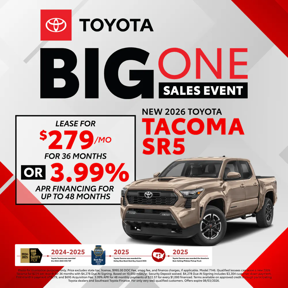 New 2026 Toyota Tacoma SR5 |  Toyota of Montgomery