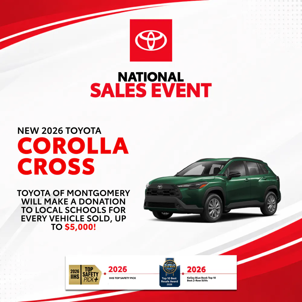 New 2026 Toyota Corolla Cross |  Toyota of Montgomery