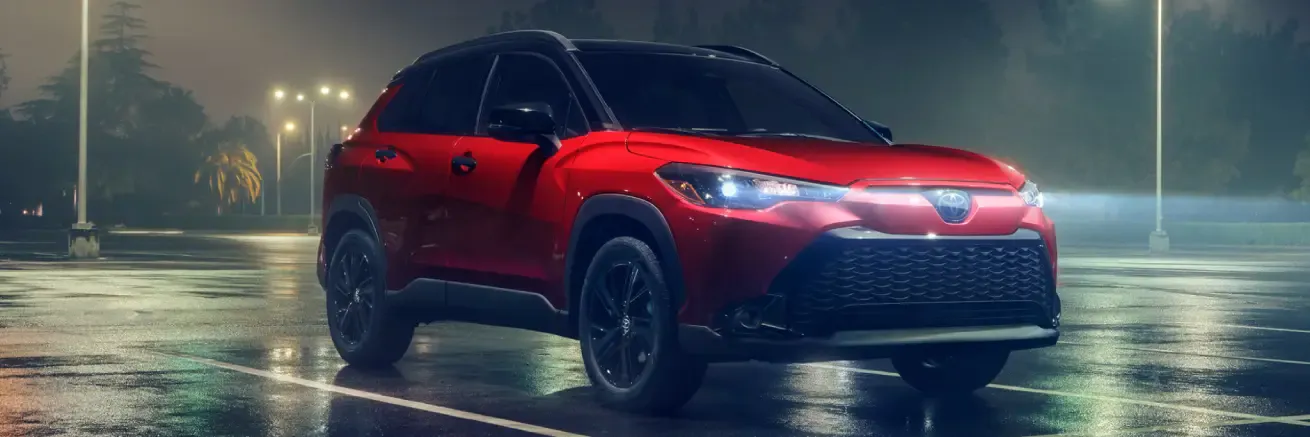 red Corolla Cross Hybrid