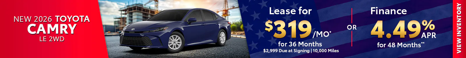 New 2026 Toyota Camry LE 2WD