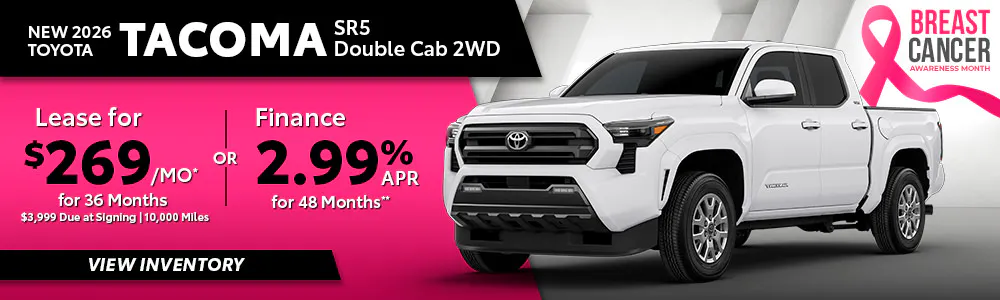 New 2026 Toyota Tacoma SR5 Double Cab 2WD | Toyota of Orange