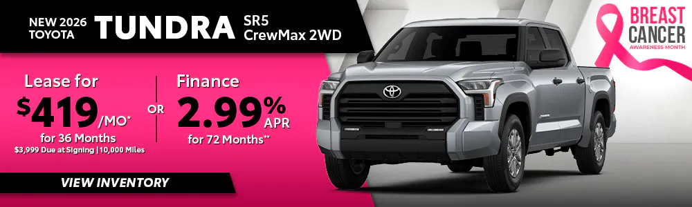 New 2026 Toyota Tundra SR5 CrewMax 2WD | Toyota of Orange