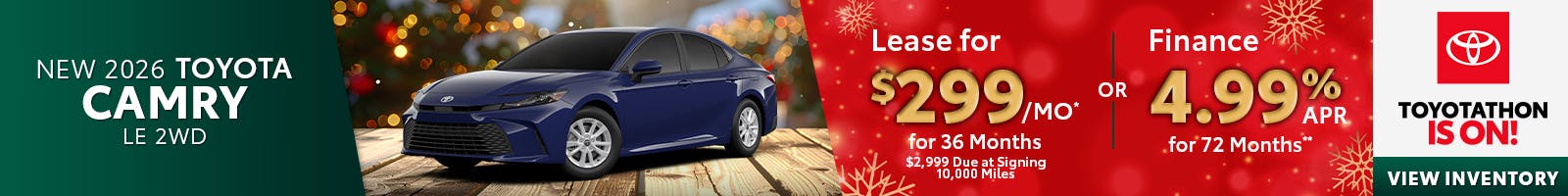 New 2026 Toyota Camry LE 2WD