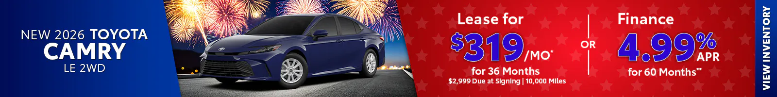New 2026 Toyota Camry LE 2WD