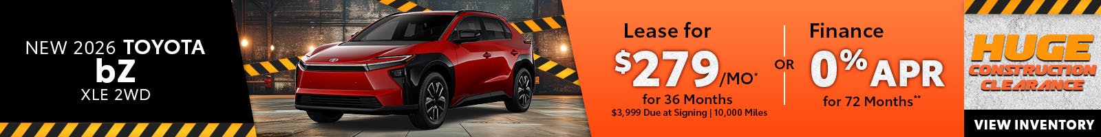 New 2026 Toyota bZ XLE 2WD