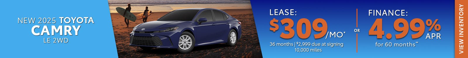 New 2025 Toyota Camry LE 2WD