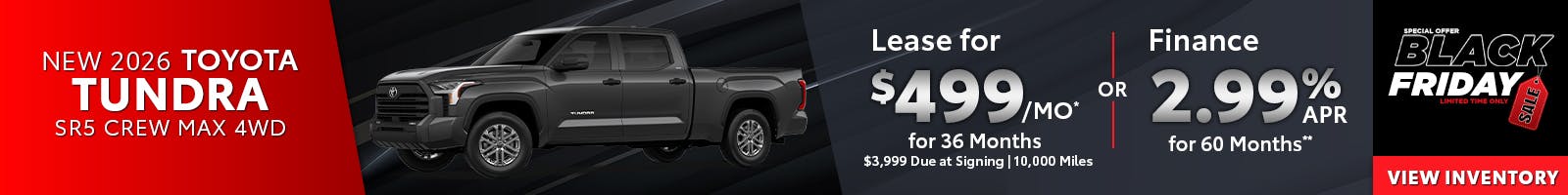 New 2026 Toyota Tundra SR5 Crew Max 4WD