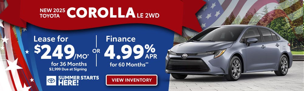 New 2025 Toyota Corolla LE 2WD | Toyota of Orange