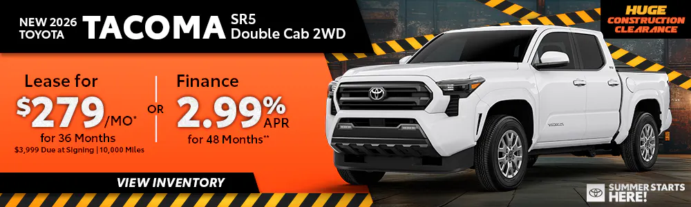 New 2026 Toyota Tacoma SR5 Double Cab 2WD | Toyota of Orange