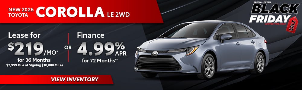 New 2026 Toyota Corolla LE 2WD | Toyota of Orange