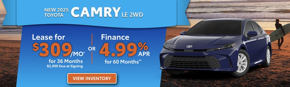 New 2025 Toyota Camry LE 2WD | Toyota of Orange