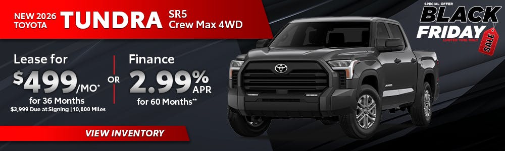 New 2026 Toyota Tundra SR5 Crew Max 4WD | Toyota of Orange