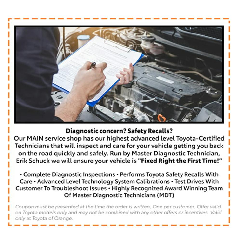 Main Shop Inspection & Repair | Toyota of Orange