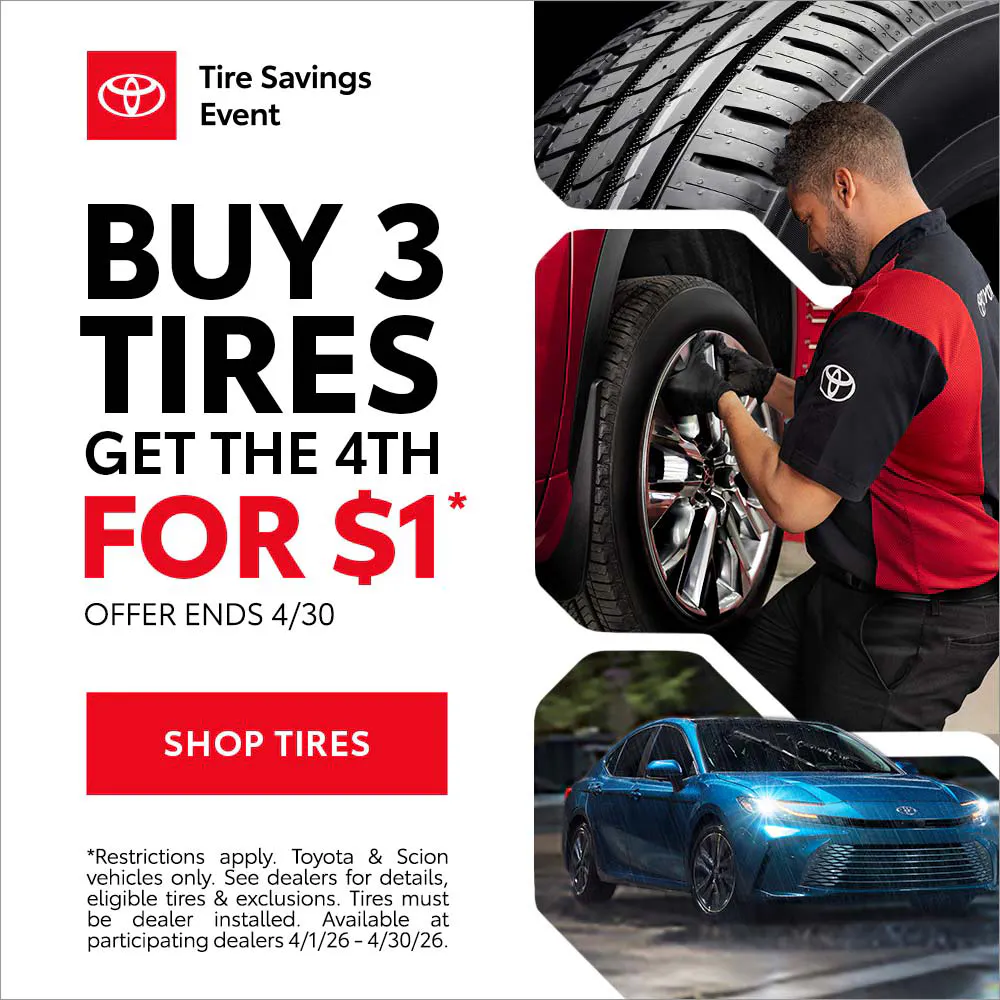 TIRE SAVINGS: Buy 3 Tires, Get the 4th for $1 | Toyota on Nicholasville