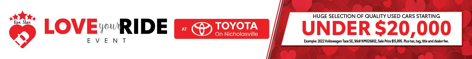 Love Your Ride Event – Under 20K | Toyota on Nicholasville