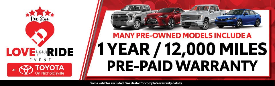 Love Your Ride Event – Pre-paid Warranty | Toyota on Nicholasville