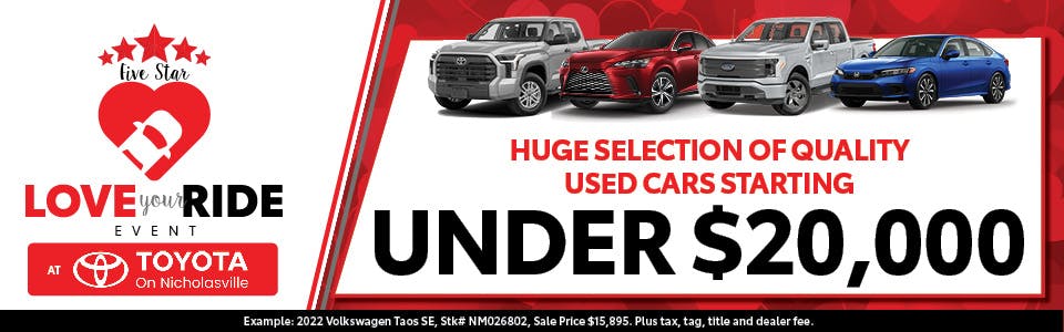 Love Your Ride Event – Under 20K | Toyota on Nicholasville