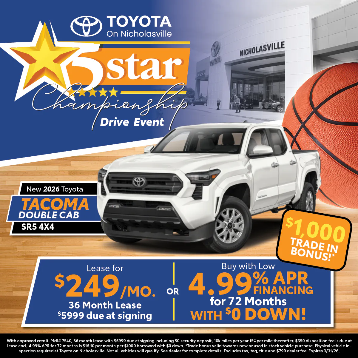 New 2026 Toyota TACOMA DOUBLE CAB SR5 4X4 | Toyota on Nicholasville