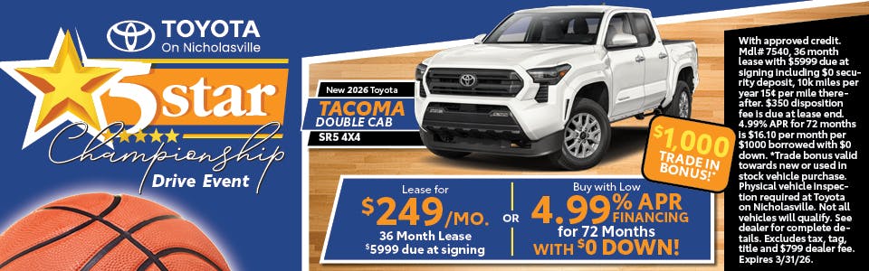New 2026 Toyota TACOMA DOUBLE CAB SR5 4X4 | Toyota on Nicholasville