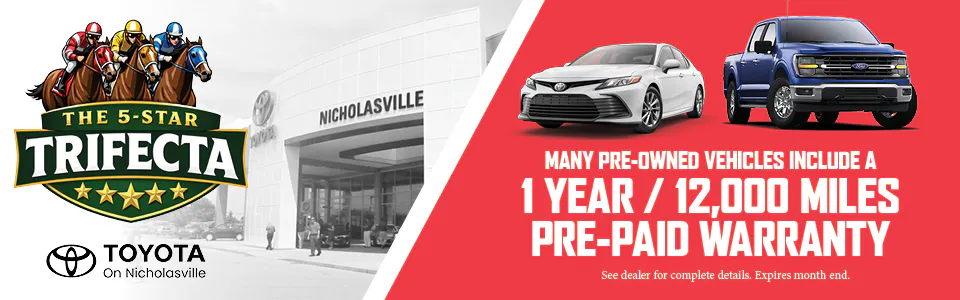 1 Year 12,000 Miles Pre-Paid Warranty | Toyota on Nicholasville