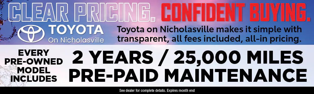 Clear Pricing | Toyota on Nicholasville