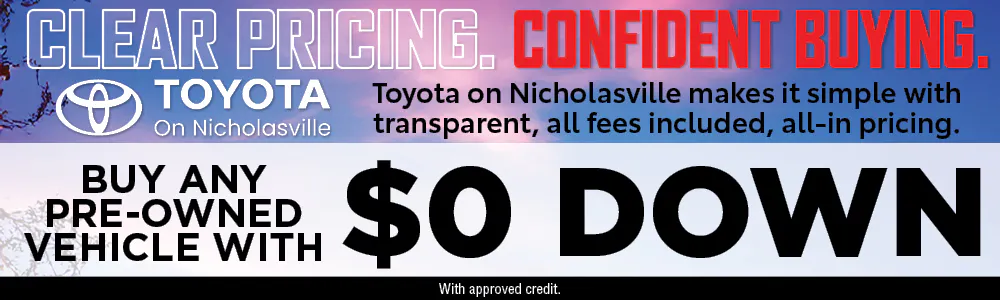 0 down | Toyota on Nicholasville
