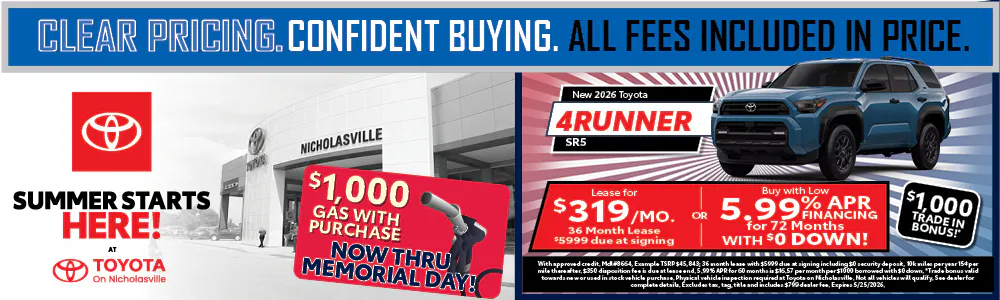 Clear Pricing 4Runner | Toyota on Nicholasville