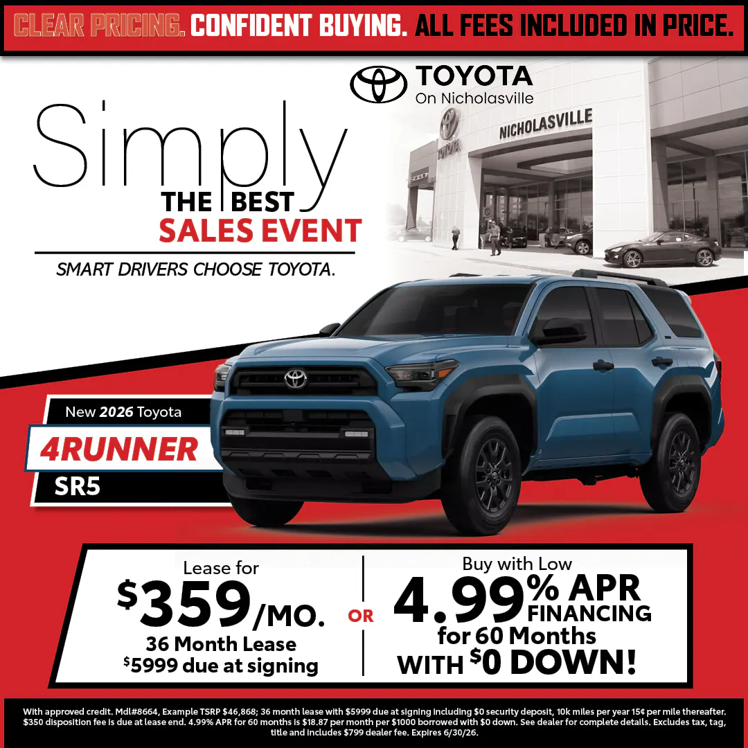 Clear Pricing 4Runner | Toyota on Nicholasville