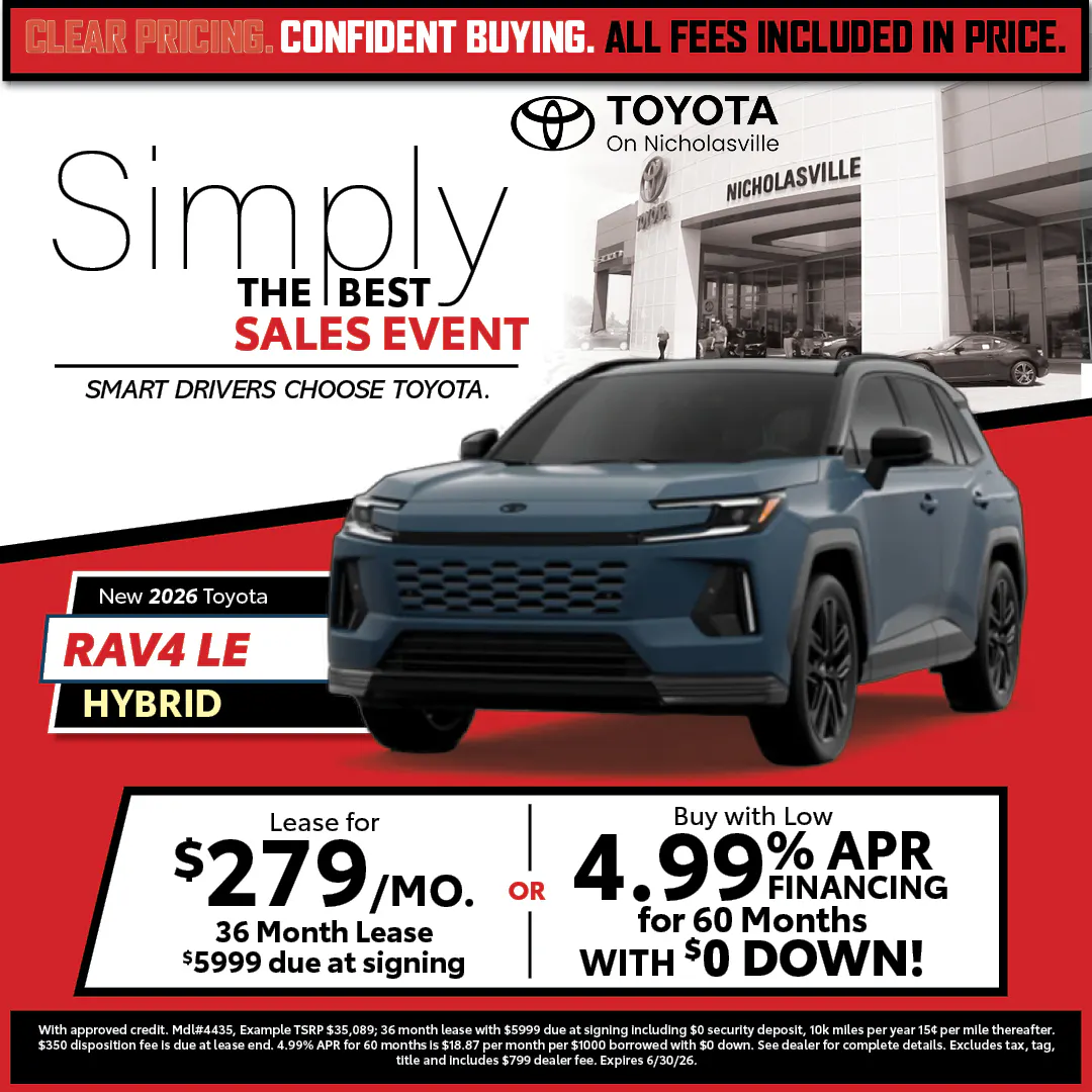 Clear Pricing Rav4 | Toyota on Nicholasville