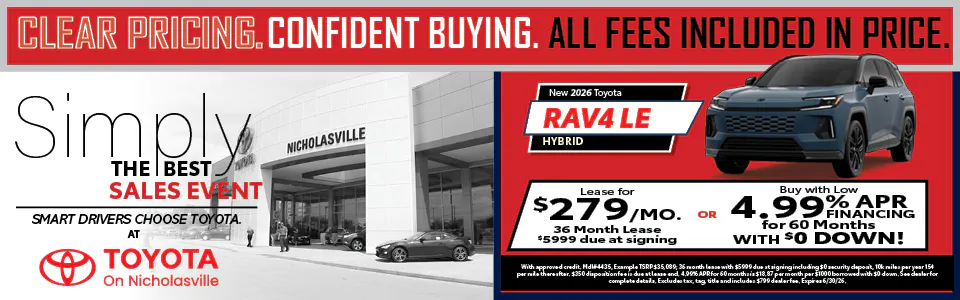 Clear Pricing Rav4 | Toyota on Nicholasville