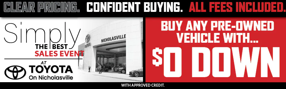0 down | Toyota on Nicholasville