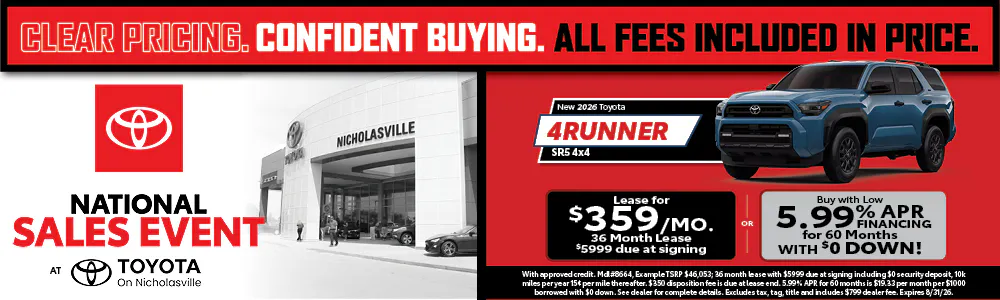 2026 4Runner SR5 4×4 | Toyota on Nicholasville